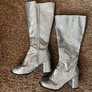 Sequin gogo boots